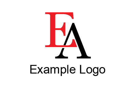 letter EA joined together