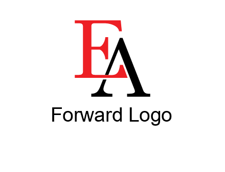 letter EA joined together