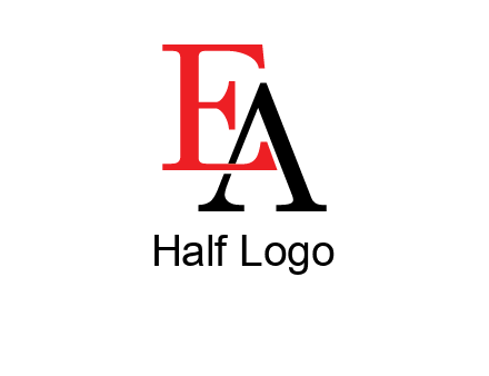 letter EA joined together