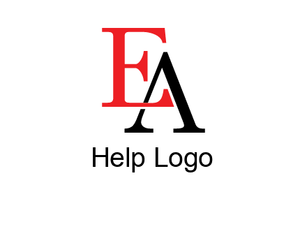 letter EA joined together