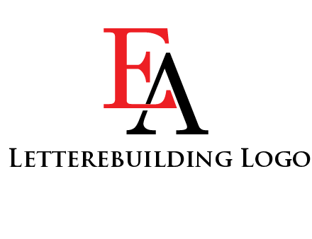 letter EA joined together