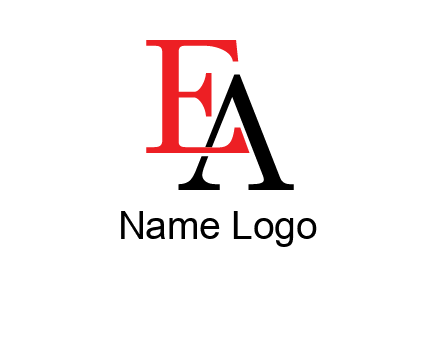 letter EA joined together