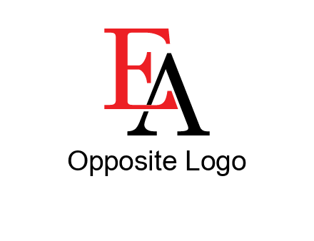 letter EA joined together