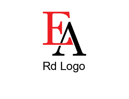 letter EA joined together