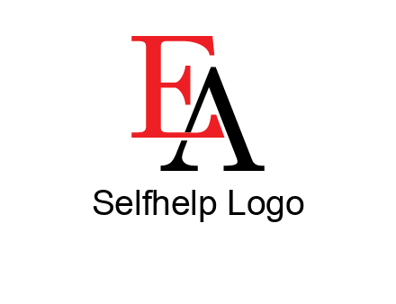 letter EA joined together