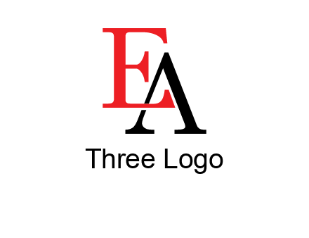 letter EA joined together