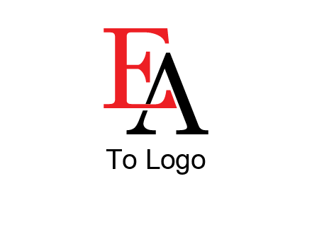 letter EA joined together
