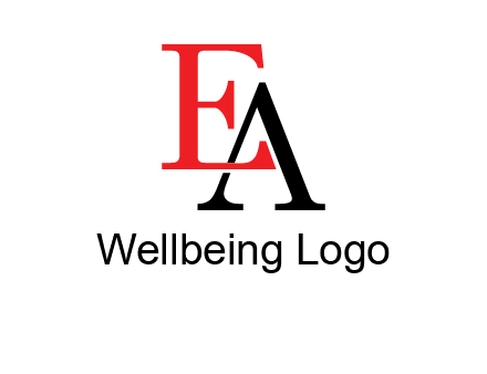 letter EA joined together