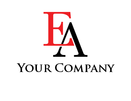 letter EA joined together