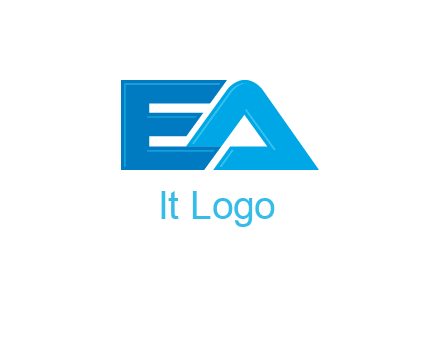 letter E and letter A joined together