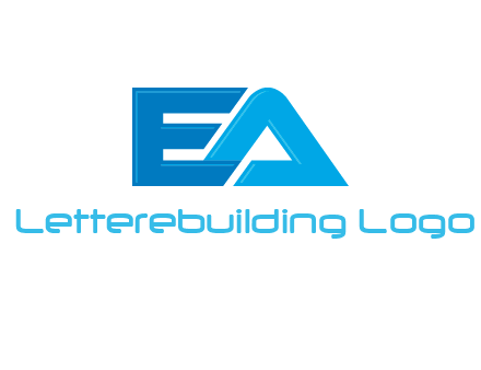 letter E and letter A joined together