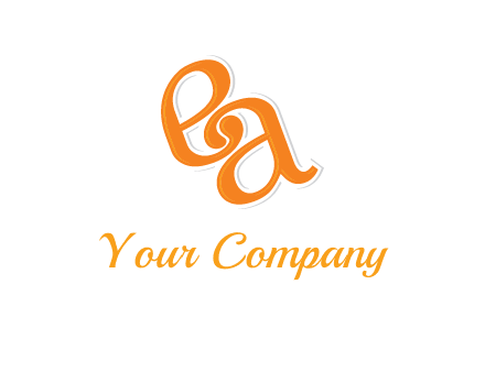 small letter EA together