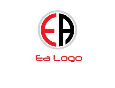 Letters EA are in circle logo