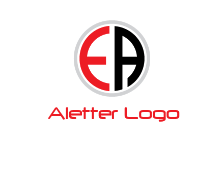 Letters EA are in circle logo