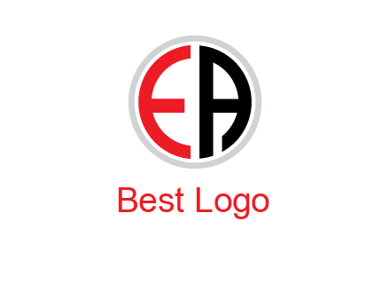 Letters EA are in circle logo