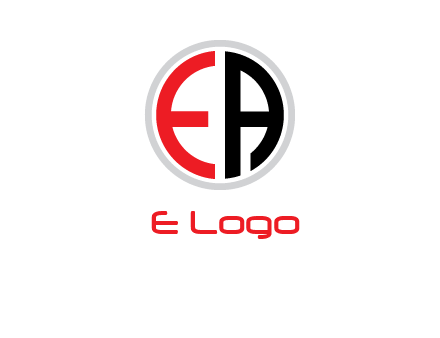 Letters EA are in circle logo