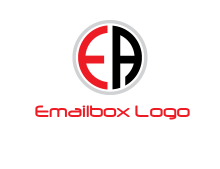 Letters EA are in circle logo