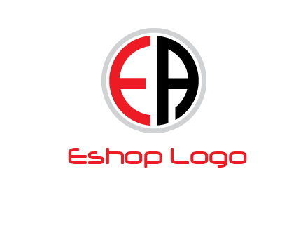 Letters EA are in circle logo