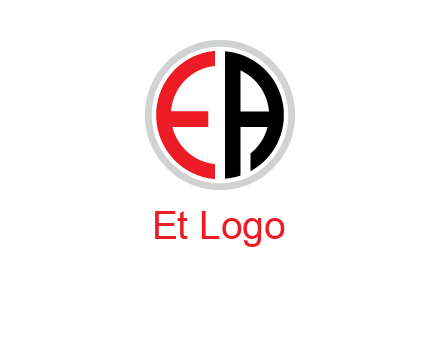 Letters EA are in circle logo