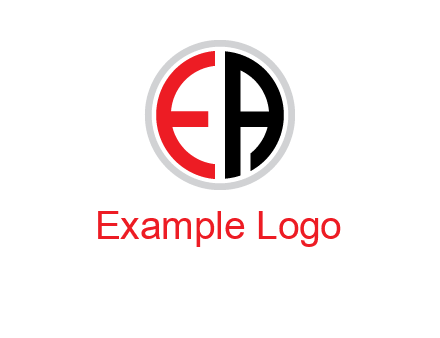 Letters EA are in circle logo