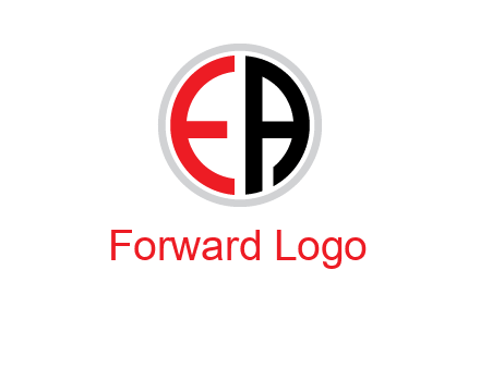 Letters EA are in circle logo