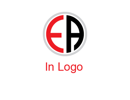 Letters EA are in circle logo