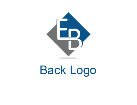 Letters EB are in Rhombus shape logo