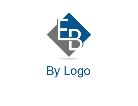 Letters EB are in Rhombus shape logo