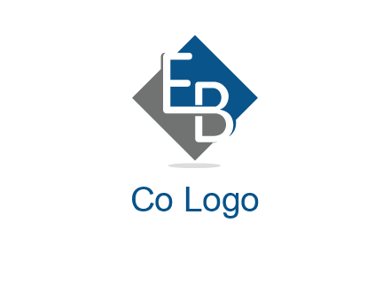 Letters EB are in Rhombus shape logo