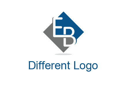 Letters EB are in Rhombus shape logo