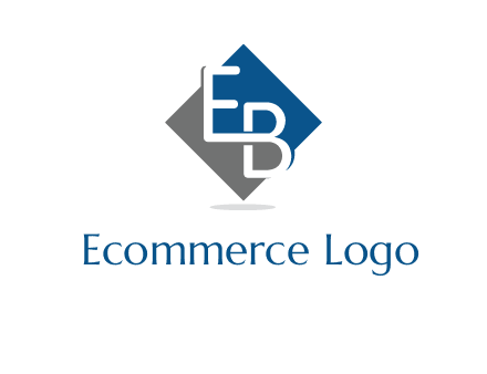 Letters EB are in Rhombus shape logo