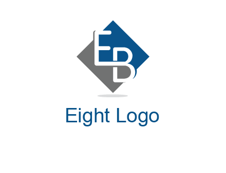 Letters EB are in Rhombus shape logo