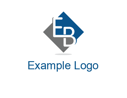 Letters EB are in Rhombus shape logo