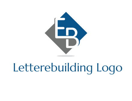 Letters EB are in Rhombus shape logo