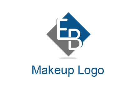Letters EB are in Rhombus shape logo