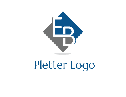 Letters EB are in Rhombus shape logo