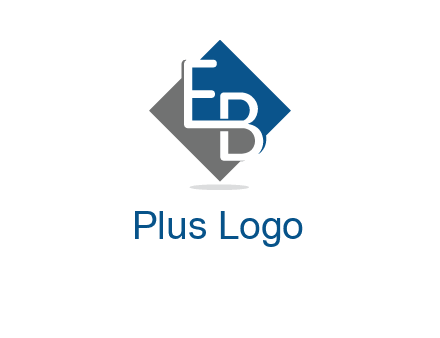 Letters EB are in Rhombus shape logo