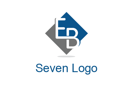 Letters EB are in Rhombus shape logo