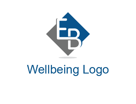 Letters EB are in Rhombus shape logo