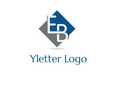 Letters EB are in Rhombus shape logo