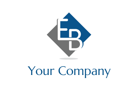 Letters EB are in Rhombus shape logo