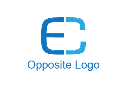letter C forming letter E