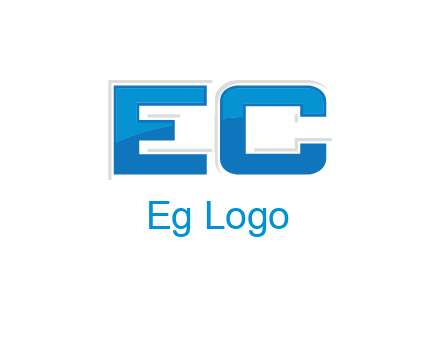 letter EC modern logo