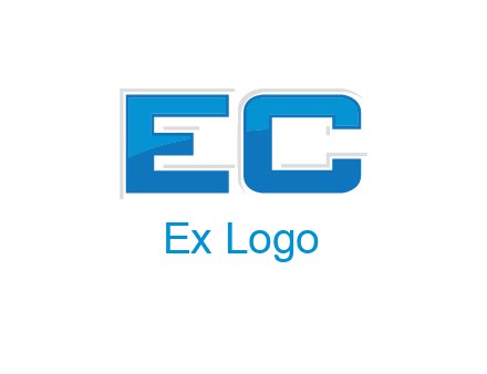 letter EC modern logo