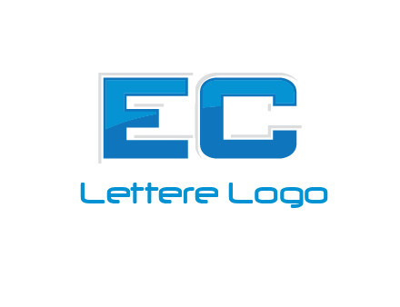 letter EC modern logo