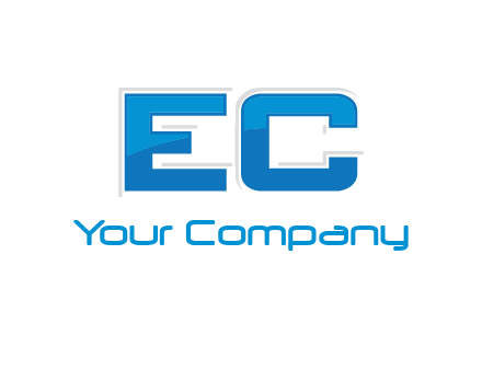 letter EC modern logo