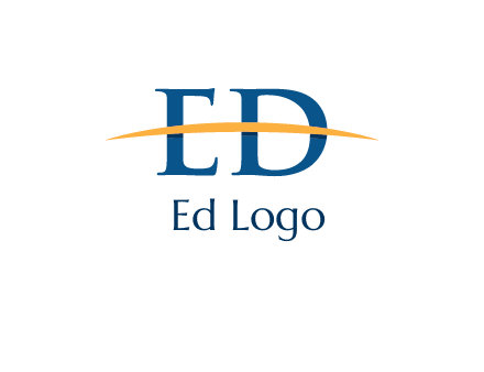 swoosh across letter ED