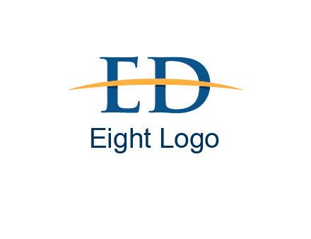 swoosh across letter ED