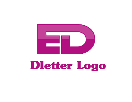 letter E and letter D together