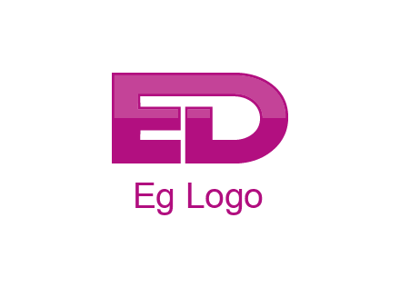 letter E and letter D together